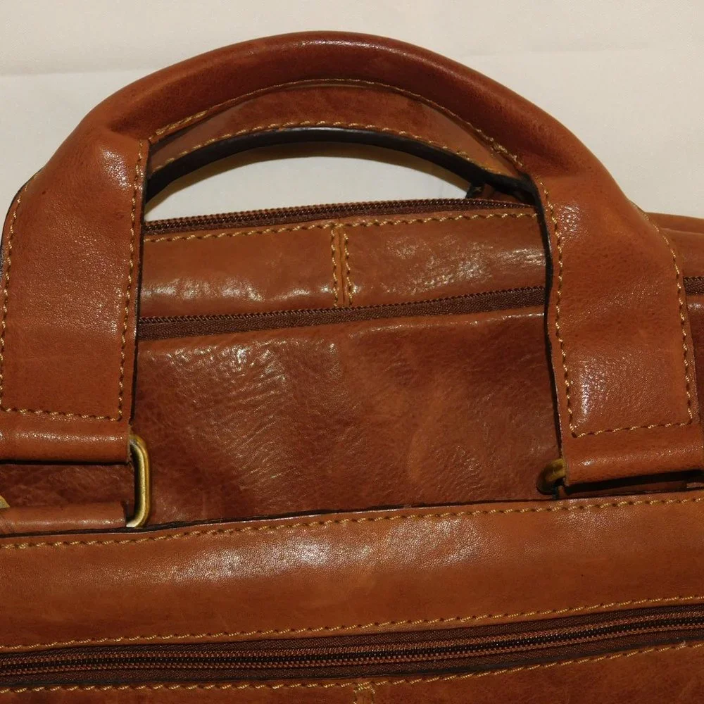 Kenneth Cole Leather Laptop Computer Business Briefcase Bag